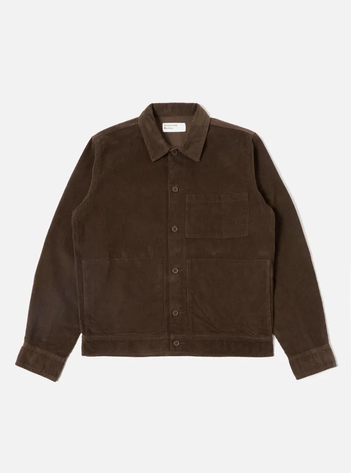 Jackets Men Universal Works Universal Works Uniform Jacket In Brown Fine Cord