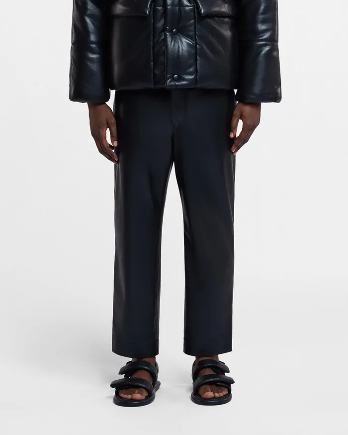 Jain Okobor AltLeather Relaxed Pants Black Men Nanushka Pants