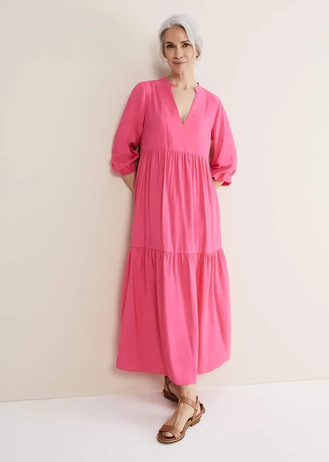 Jayde Midaxi Dress Pink Women Phase Eight Dresses