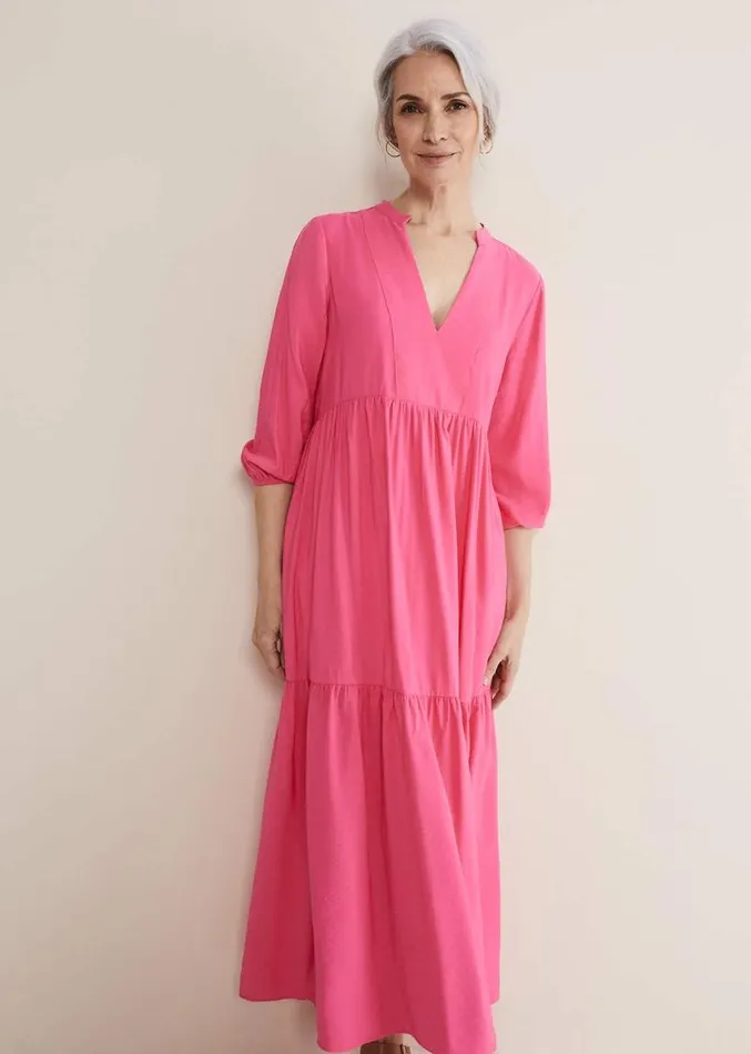 Jayde Midaxi Dress Pink Women Phase Eight Dresses