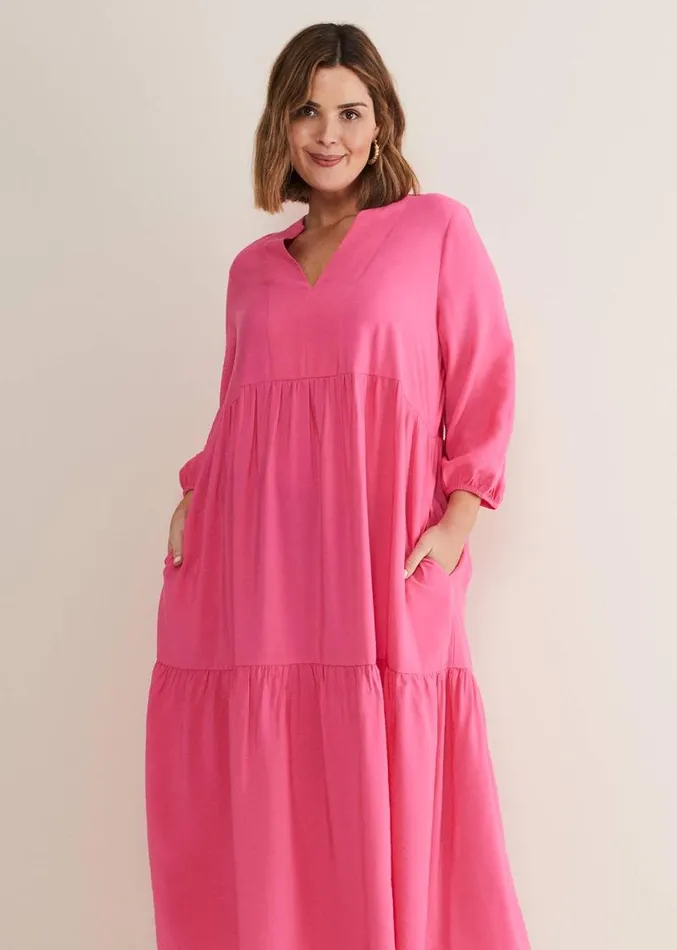 Jayde Midaxi Dress Pink Women Phase Eight Dresses