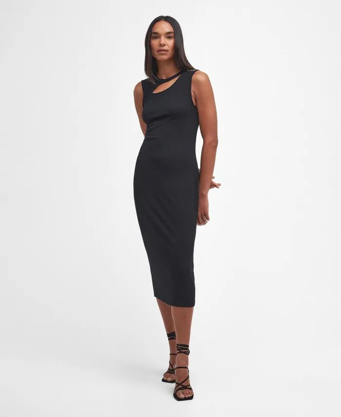 Jenny Midi Dress Golden Khaki Women Barbour Dresses and Skirts