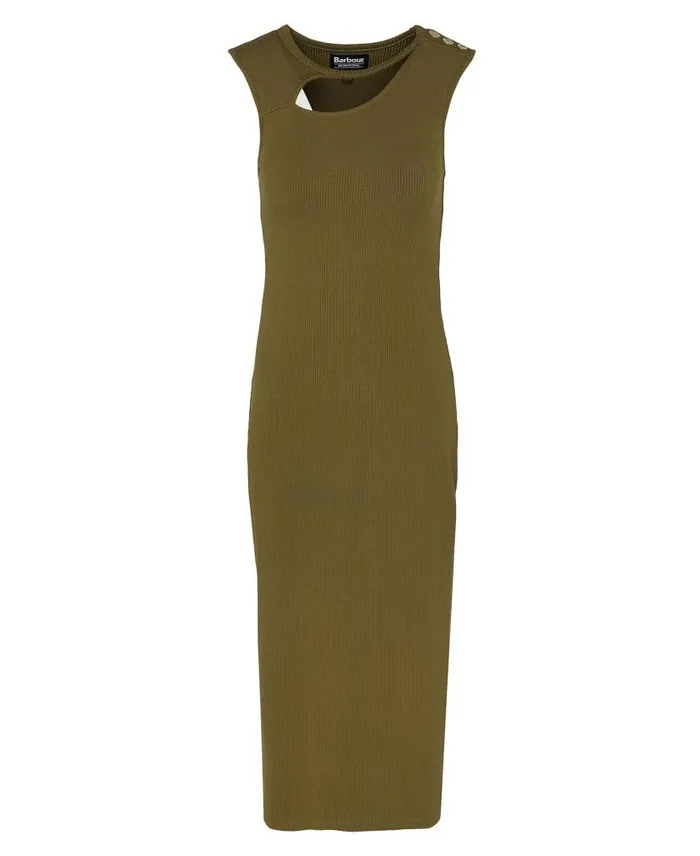 Jenny Midi Dress Golden Khaki Women Barbour Dresses and Skirts