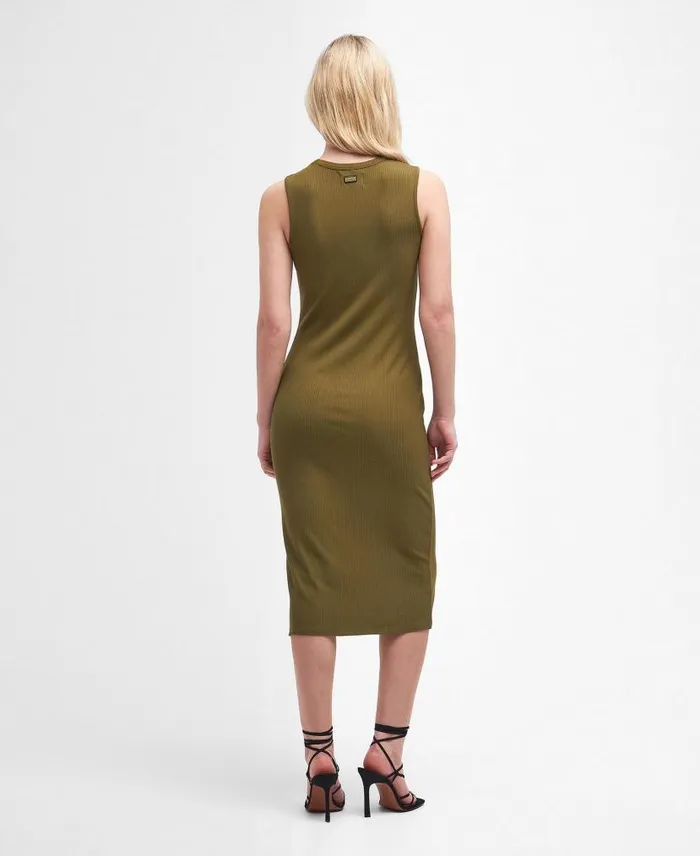 Jenny Midi Dress Golden Khaki Women Barbour Dresses and Skirts