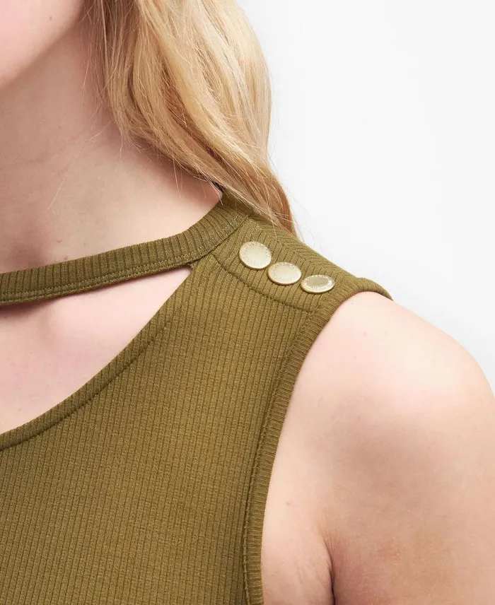 Jenny Midi Dress Golden Khaki Women Barbour Dresses and Skirts