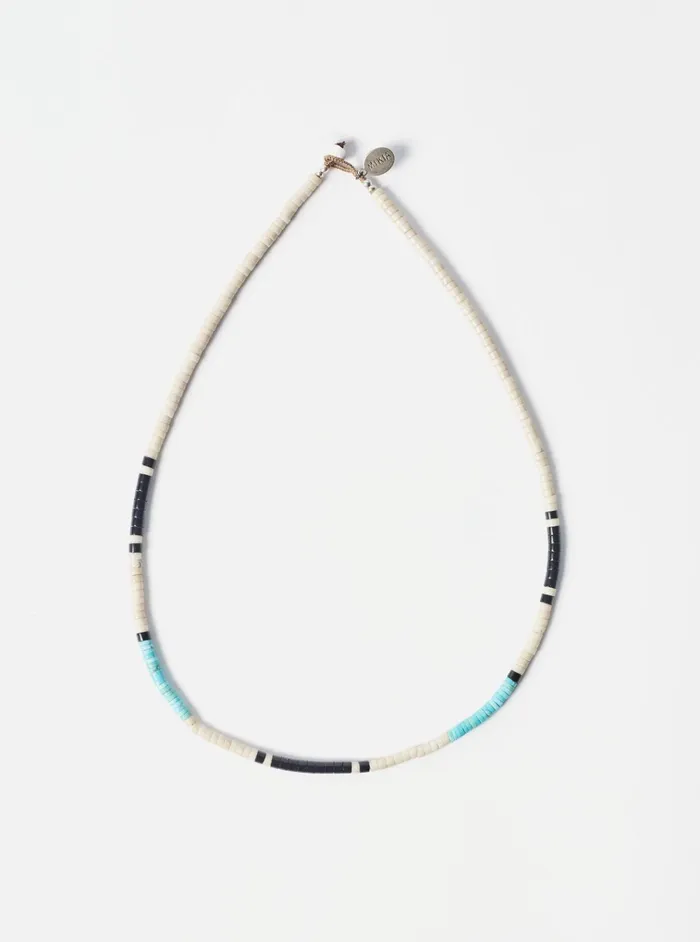 Jewellery Men Universal Works Mikia Heishi Bead Necklace In JasperTurqoise Fossil
