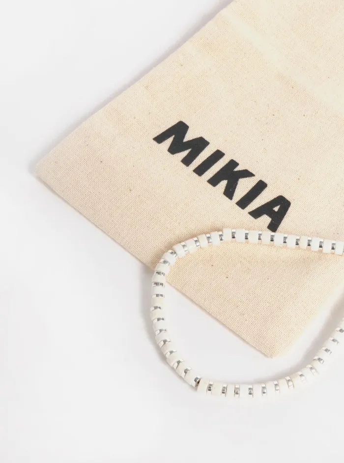 Jewellery Men Universal Works Mikia Heishi Bracelet In MagnesiteHematiteSterling Silver
