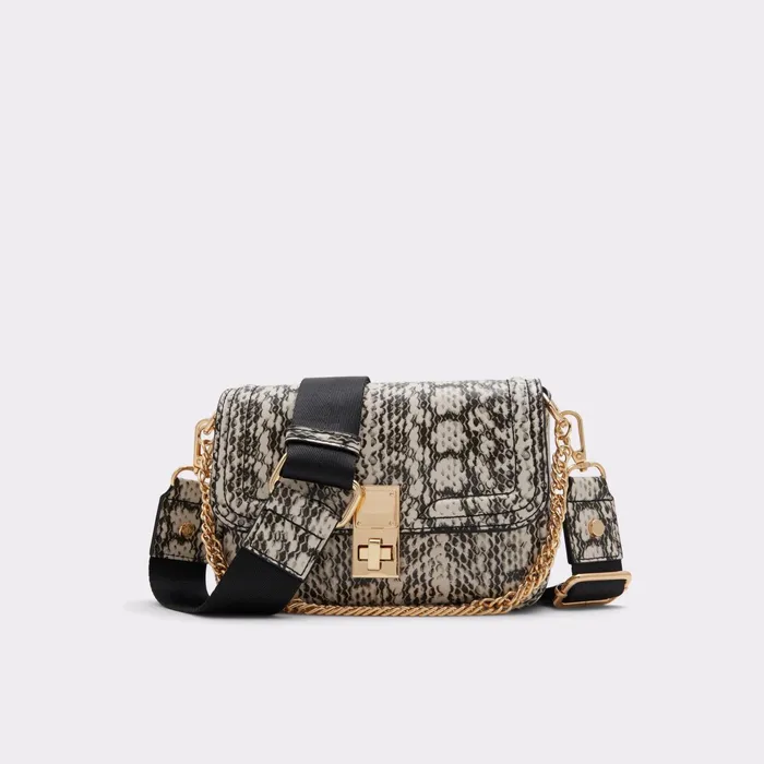 Johnax Black Synthetic Snake Women ALDO Crossbody Bags