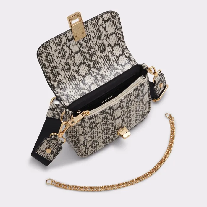 Johnax Black Synthetic Snake Women ALDO Crossbody Bags