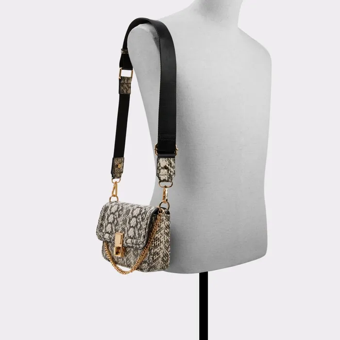 Johnax Black Synthetic Snake Women ALDO Crossbody Bags