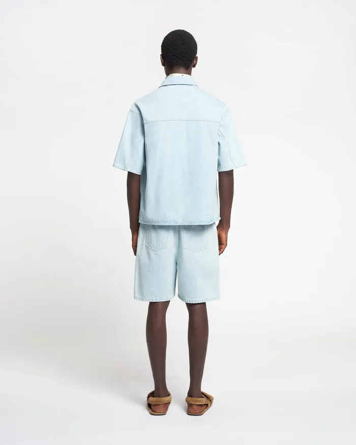 Jorge Denim Shirt Sun Bleach Men Nanushka Denim