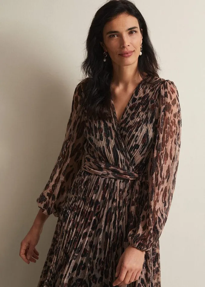 Jovie Leopard Print Plisse Maxi Dress Multicoloured Women Phase Eight Dresses Jovie Leopard Print Plisse Maxi Dress Multicoloured Women Phase Eight Dresses