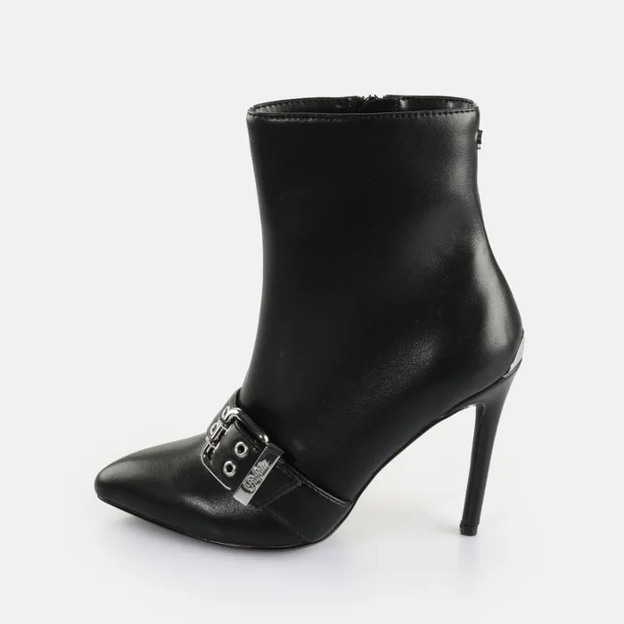 Juliet Bootie Belt Black Buffalo Boots and AnkleBoots