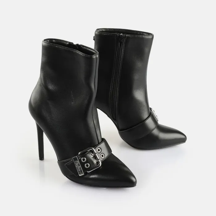 Juliet Bootie Belt Black Buffalo Boots and AnkleBoots