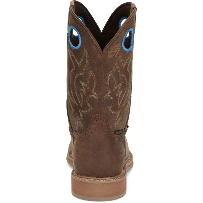 Justin Boots All Around 11034 Steel Toe Waterproof Work Boot Walnut Brown brown Men Work