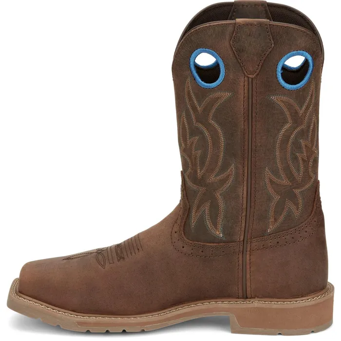 Justin Boots All Around 11034 Steel Toe Waterproof Work Boot Walnut Brown brown Men Work