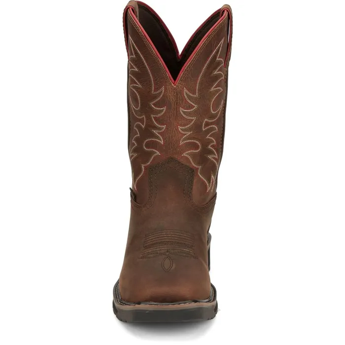 Justin Boots Driller II 11034 Steel Toe Waterproof Work Boot Pecan Brown brown Men Work