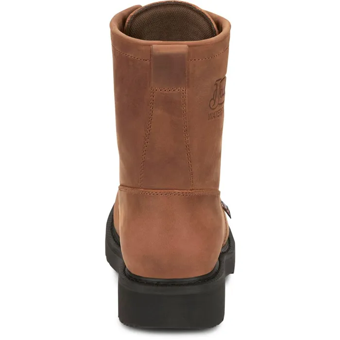Justin Boots Livestock 8034 Waterproof LaceUp Aged Bark brown Men Work