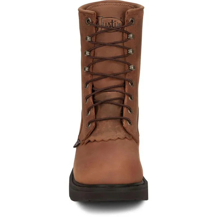 Justin Boots Livestock 8034 Waterproof LaceUp Aged Bark brown Men Work