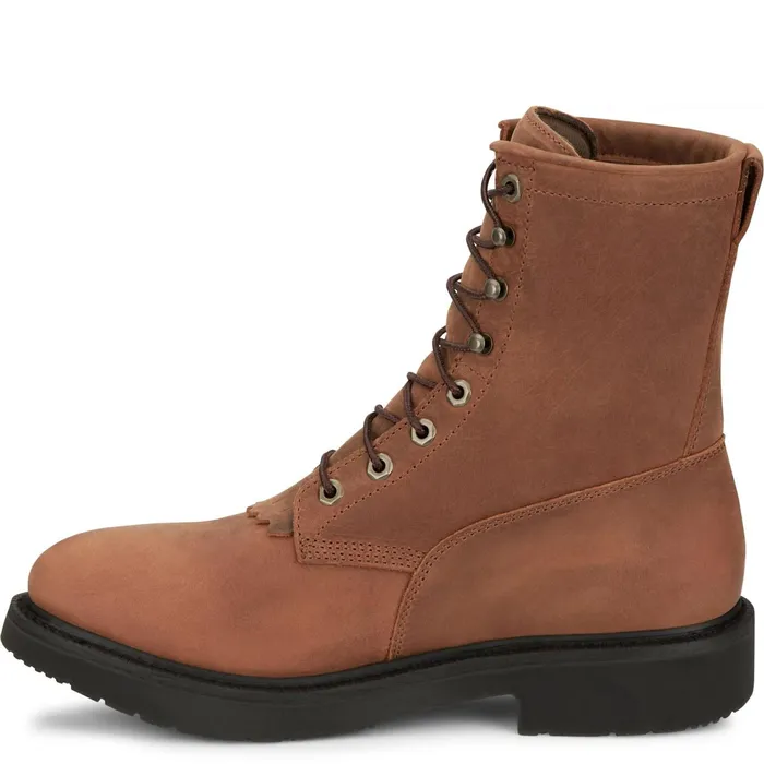 Justin Boots Livestock 8034 Waterproof LaceUp Aged Bark brown Men Work