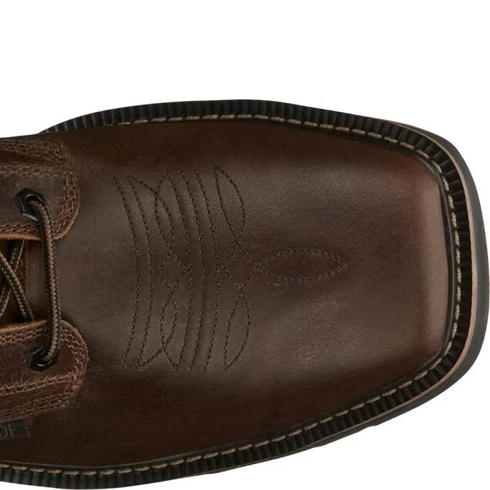 Justin Boots Pulley 8034 Steel Toe LaceUp Work Boot Aged Bark brown Men Work