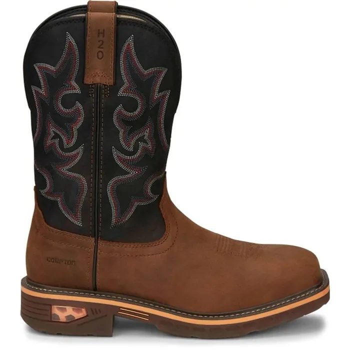 Justin Boots Resistor 11034 Waterproof Nano Composite Toe Work Boot Rustic Brown brown Men Work