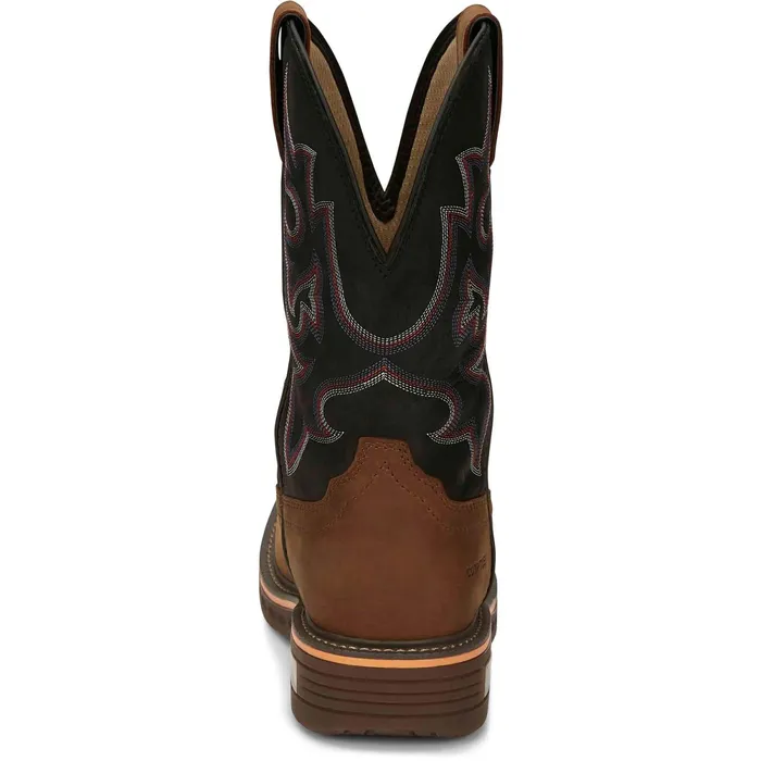 Justin Boots Resistor 11034 Waterproof Nano Composite Toe Work Boot Rustic Brown brown Men Work