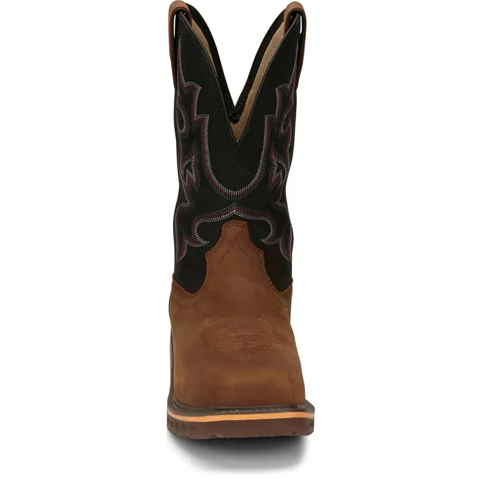 Justin Boots Resistor 11034 Waterproof Nano Composite Toe Work Boot Rustic Brown brown Men Work