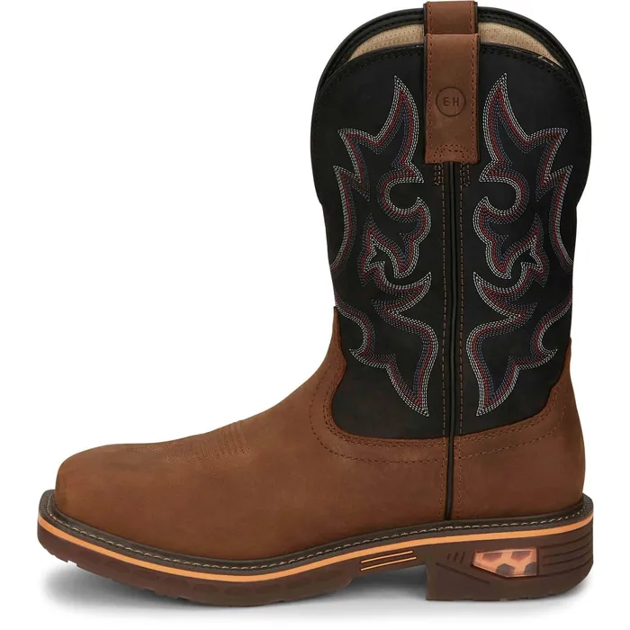 Justin Boots Resistor 11034 Waterproof Nano Composite Toe Work Boot Rustic Brown brown Men Work