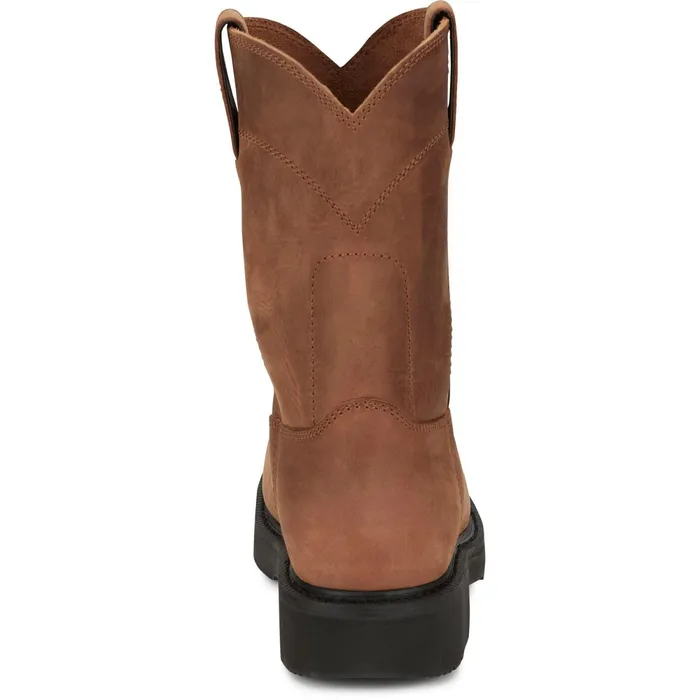 Justin Boots RoundUp 10 Round Steel Toe Work Boot Aged Bark Brown brown Men Work