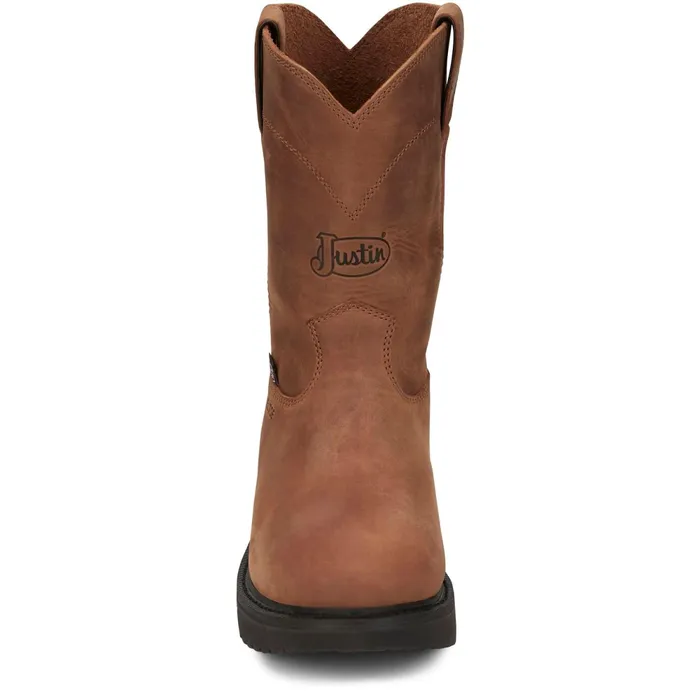 Justin Boots RoundUp 10 Round Steel Toe Work Boot Aged Bark Brown brown Men Work