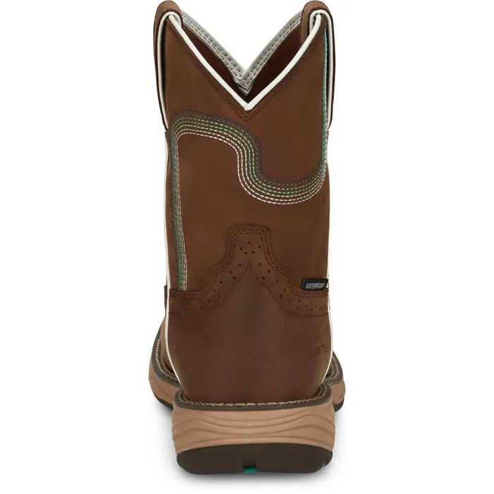Justin Boots Rush 8034 Composite Toe Waterproof Work Boot Pine Chocolate brown Women Work