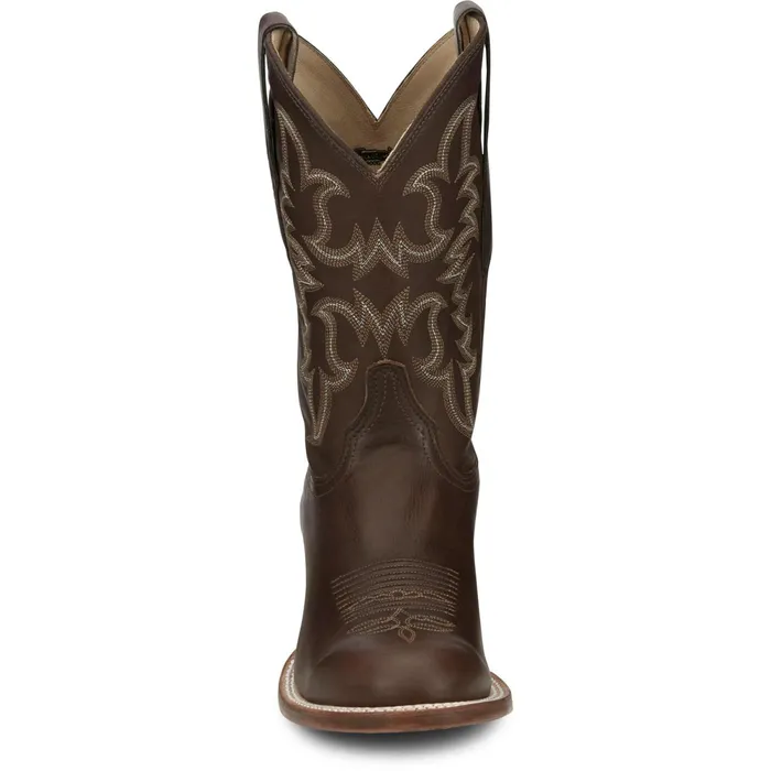 Justin Boots Wayne 11034 Western Boot Chocolate Fargo brown Men Western