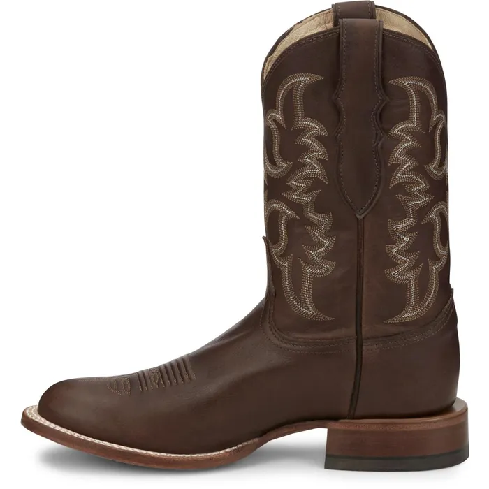 Justin Boots Wayne 11034 Western Boot Chocolate Fargo brown Men Western