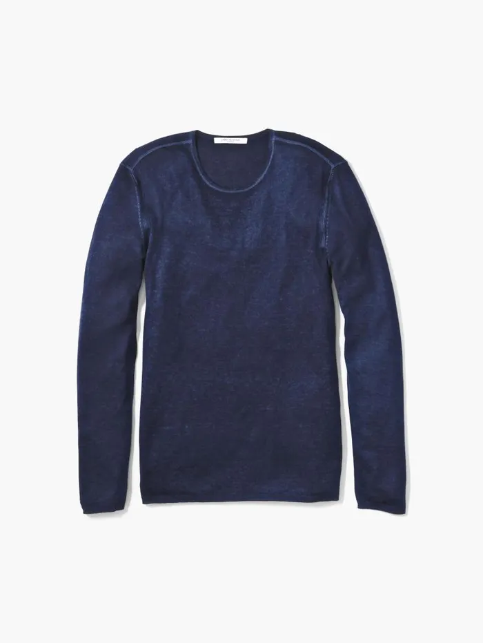 JV ESSENTIALS Men John Varvatos PETE CREW NECK SWEATER Med Grey