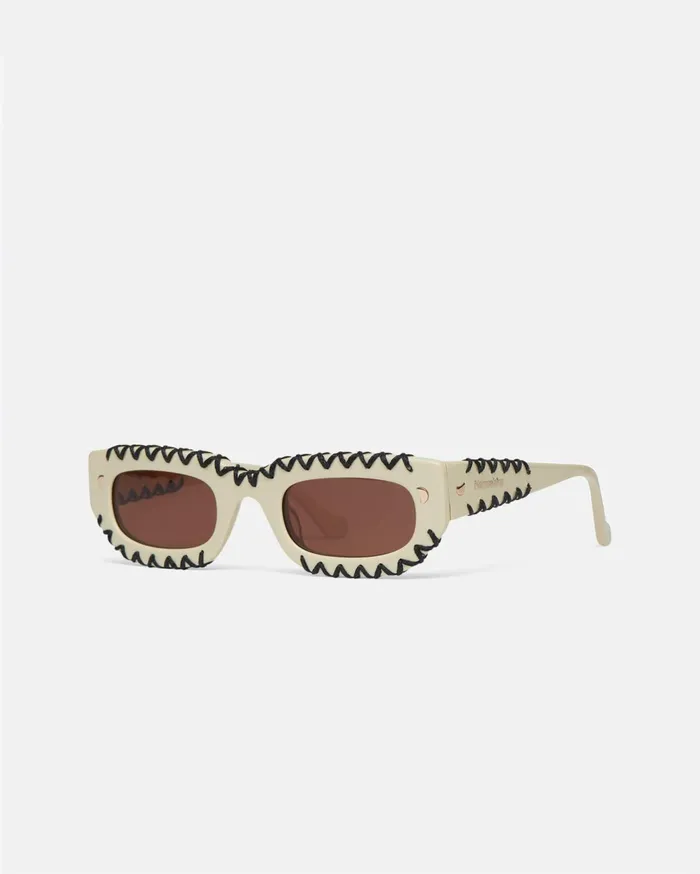 Kadee Crochet Crocheted DFrame Sunglasses Cream WomenMen Nanushka Eyewear