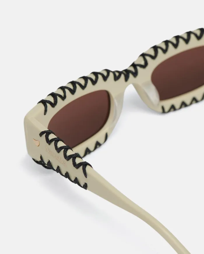 Kadee Crochet Crocheted DFrame Sunglasses Cream WomenMen Nanushka Eyewear