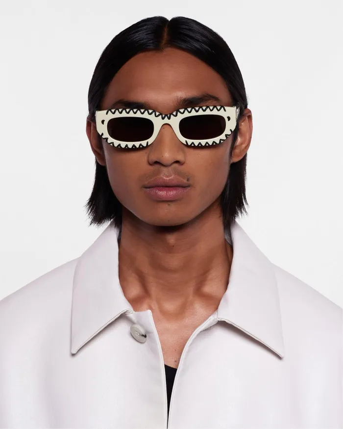 Kadee Crochet Crocheted DFrame Sunglasses Cream WomenMen Nanushka Eyewear
