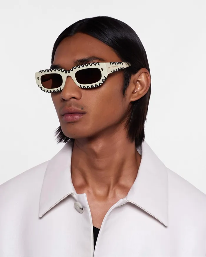 Kadee Crochet Crocheted DFrame Sunglasses Cream WomenMen Nanushka Eyewear