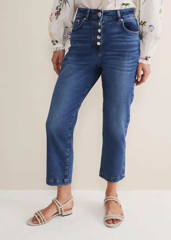 Karlie Straight Leg Jeans Mid Wash Women Phase Eight Trousers