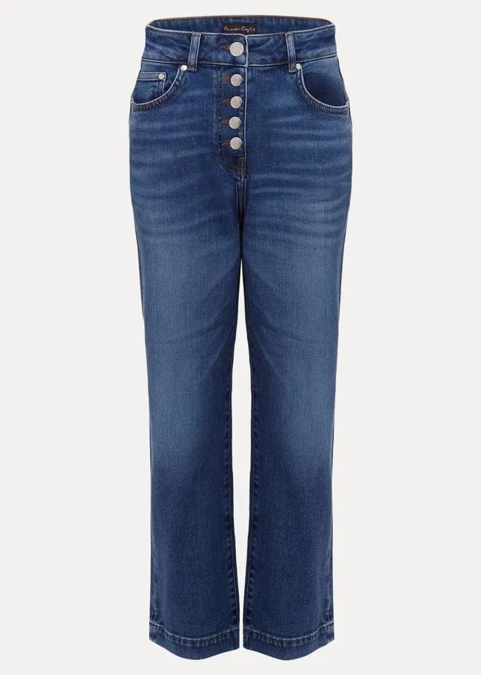 Karlie Straight Leg Jeans Mid Wash Women Phase Eight Trousers
