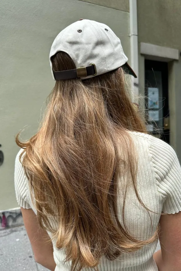 Katherine Baseball Cap Ivory Women Brandy Melville Hats and Caps