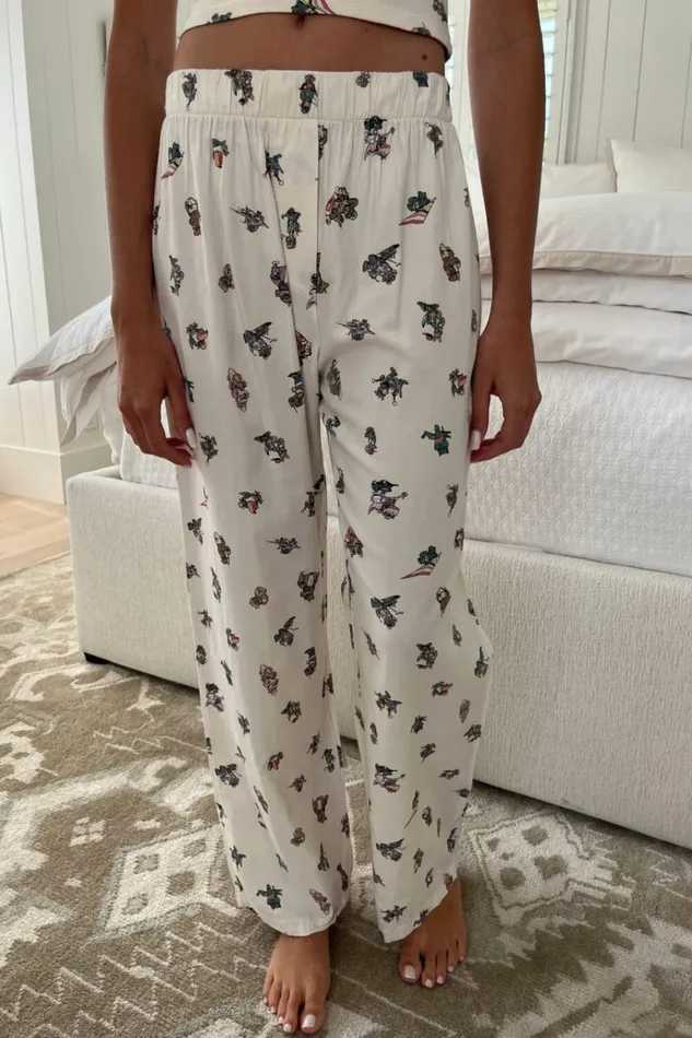 Keira Pants Ivory Women Brandy Melville Sweatpants and Sweatshirts