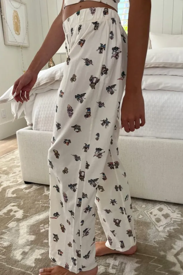 Keira Pants Ivory Women Brandy Melville Sweatpants and Sweatshirts