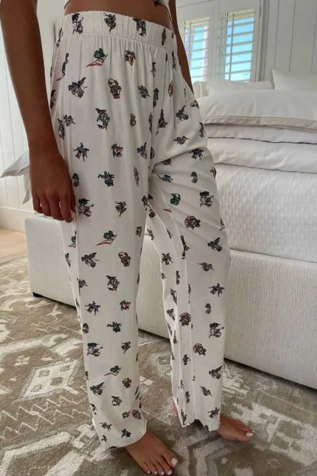 Keira Pants Ivory Women Brandy Melville Sweatpants and Sweatshirts