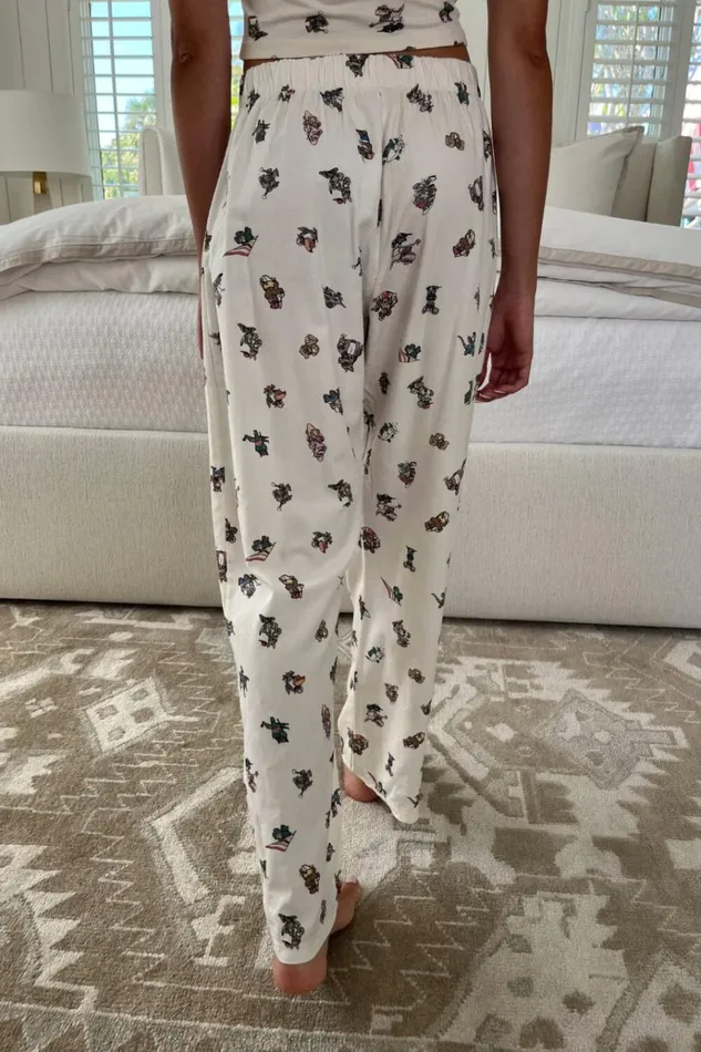 Keira Pants Ivory Women Brandy Melville Sweatpants and Sweatshirts