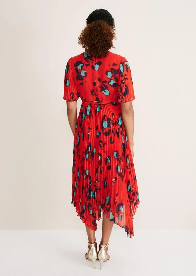 Kendall Butterfly Print Pleated Midi Dress Vermillionmulti Women Phase Eight Dresses Kendall Butterfly Print Pleated Midi Dress Vermillionmulti Women Phase Eight Dresses