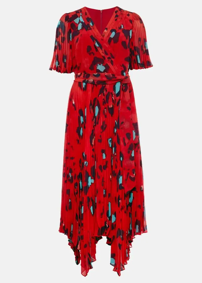 Kendall Butterfly Print Pleated Midi Dress Vermillionmulti Women Phase Eight Dresses Kendall Butterfly Print Pleated Midi Dress Vermillionmulti Women Phase Eight Dresses