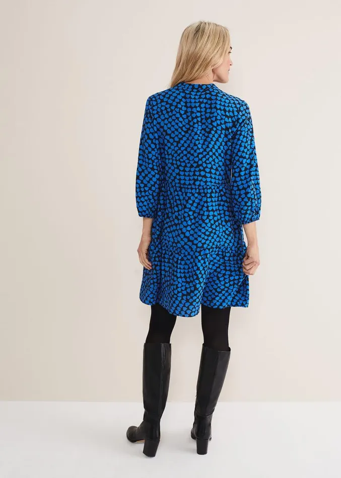 Kesia Heart Swing Dress Bright Blue Women Phase Eight Dresses