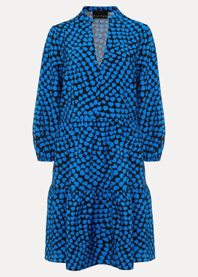 Kesia Heart Swing Dress Bright Blue Women Phase Eight Dresses